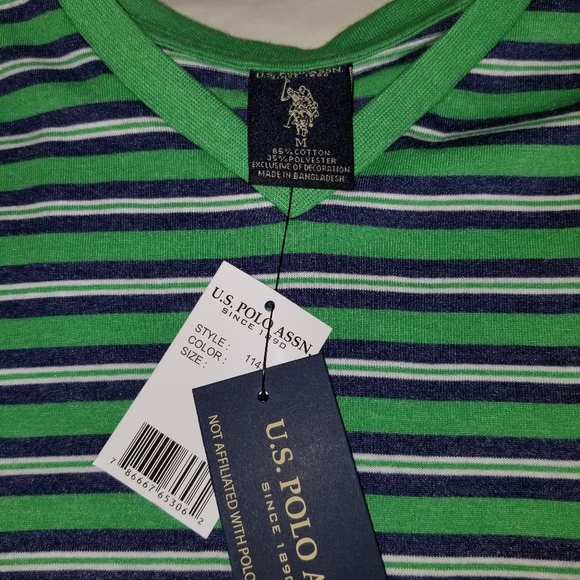 -[NEW! WT!]- Polo Short-Sleeve V-Neck T-Shirt - Picture 2 of 4